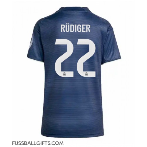 Real Madrid Antonio Rudiger #22 Fußballbekleidung Auswärtstrikot Damen 2025-26 Kurzarm